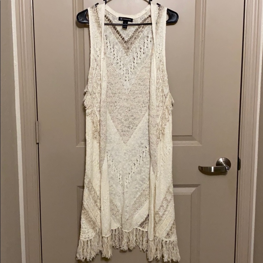 INC International Concepts Fringe Cardigan (Long)